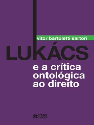 cover image of Lukács e a crítica ontológica ao direito